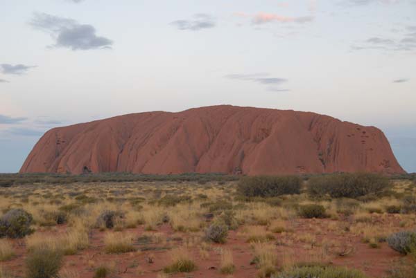 couché du soleil sur Ayers rock